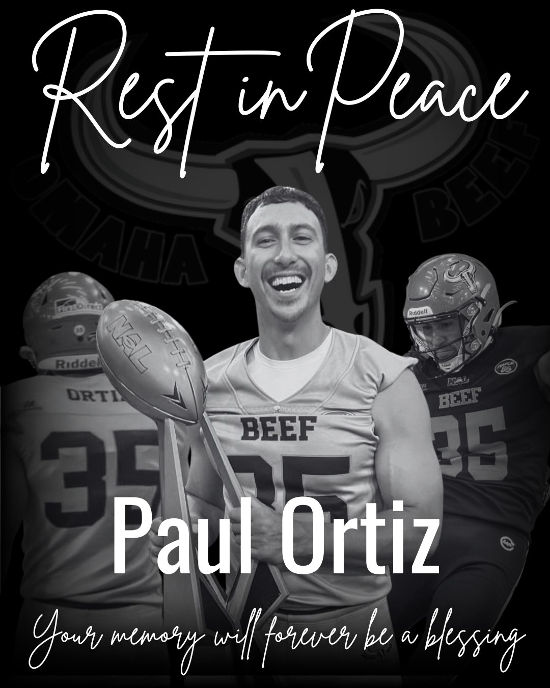 Paul Ortiz Hiking Accident Chula Vista, California Obituary: Omaha Beef Football mourn the tragic loss of former kicker Paul Ortiz
